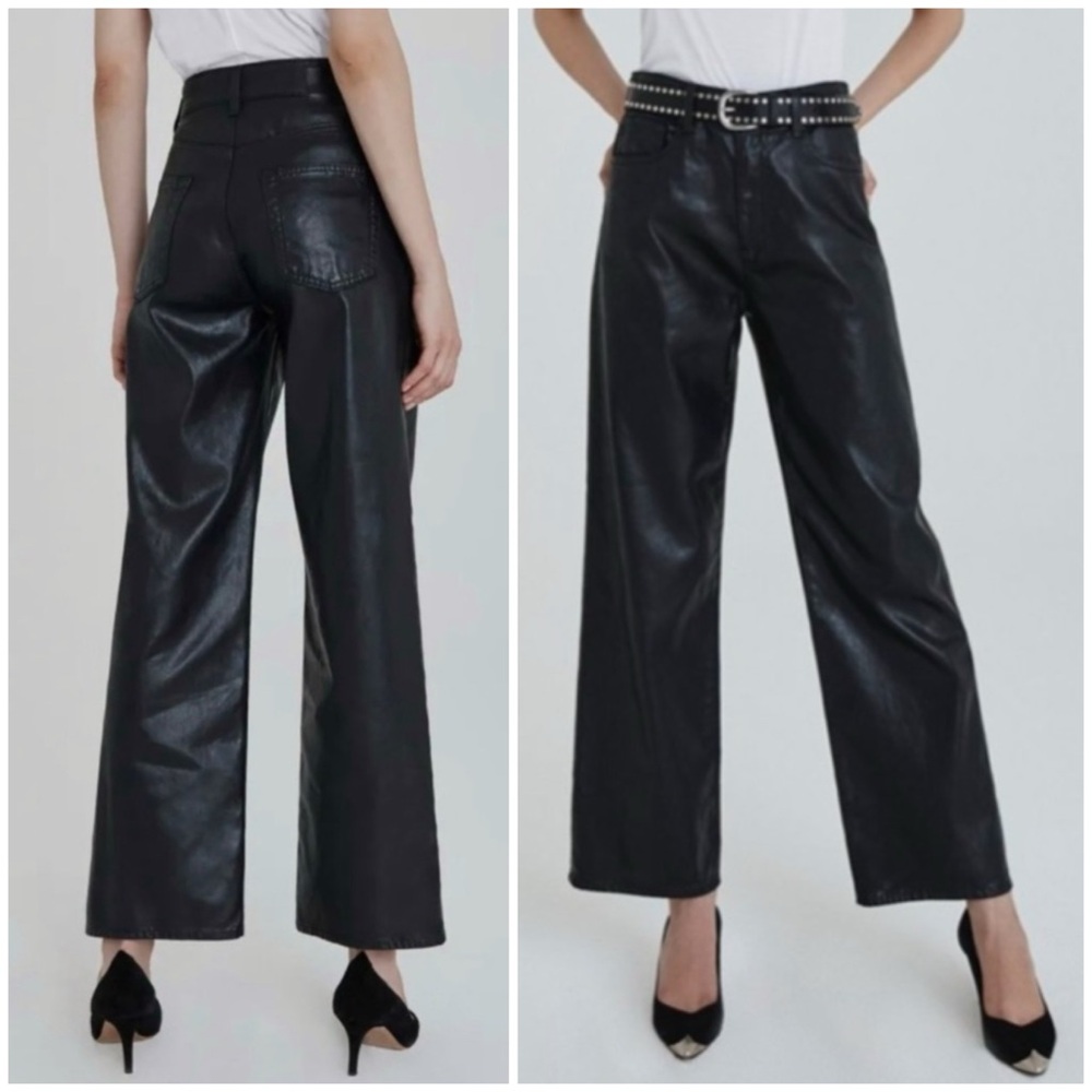 New AG ADRIANO GOLDSCHMIED The Tomas
high-rise baggy straight in Black Size 27 R